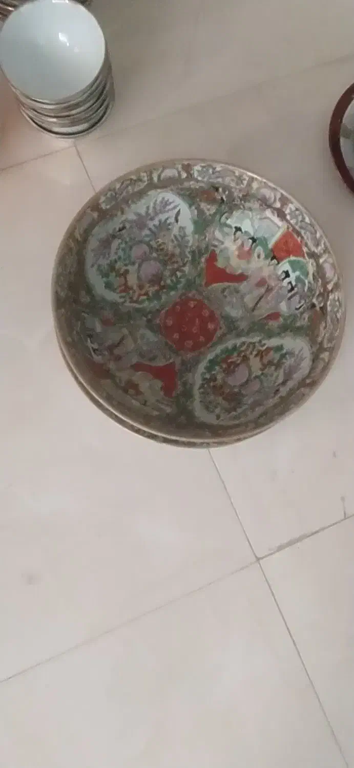 قاب وقدح مرغی 5دختر|کلکسیون اشیاء عتیقه|شاهینشهر, عطار|دیوار