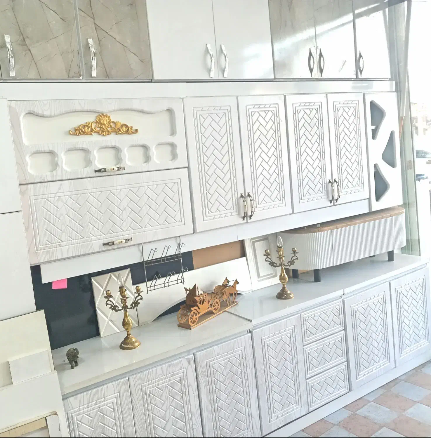 کابینت پیش ساخته آماده فلزی درب چوبی|مصالح و تجهیزات ساختمان|شادگان, |دیوار