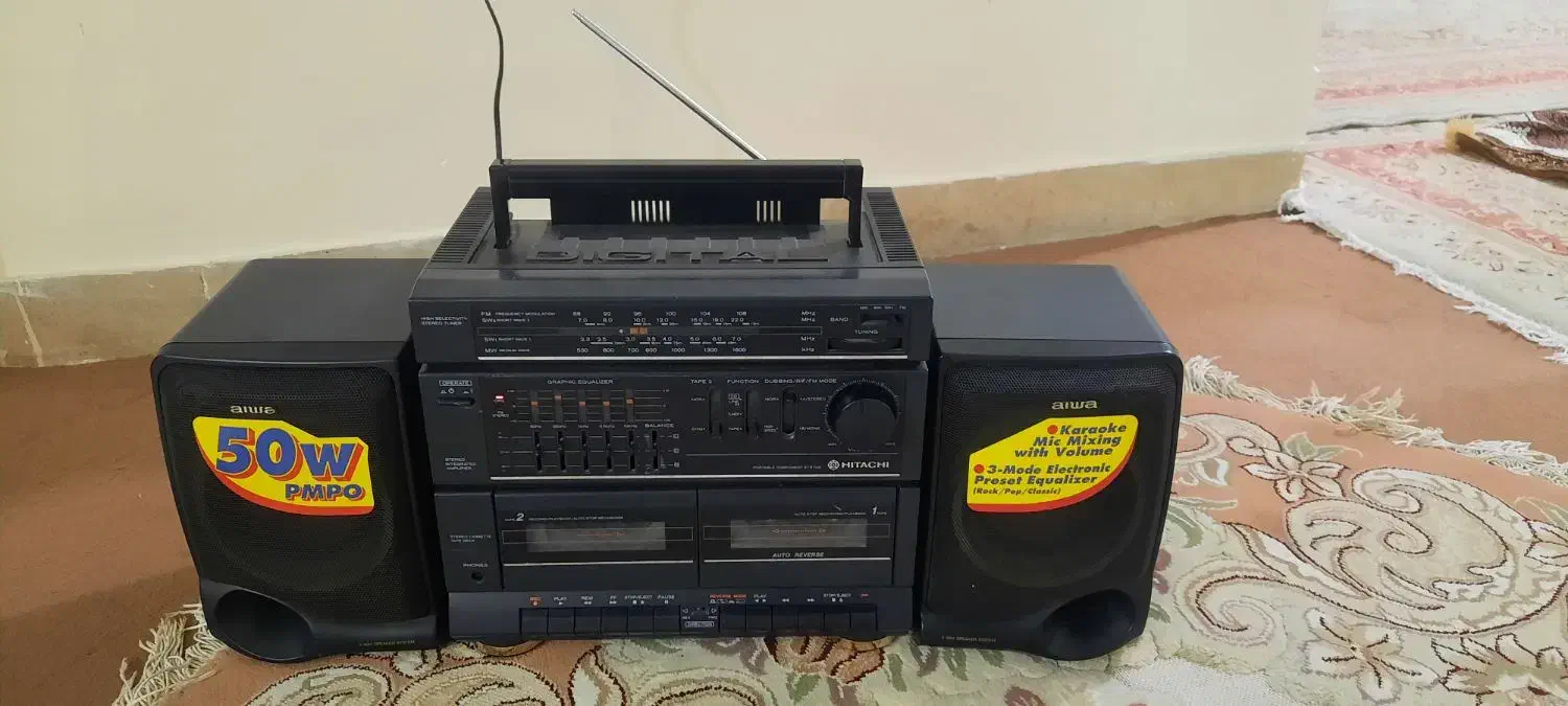 رادیو ظبط تک کاست و دو کاست اسپیکر|سیستم صوتی خانگی|قم, انسجام|دیوار