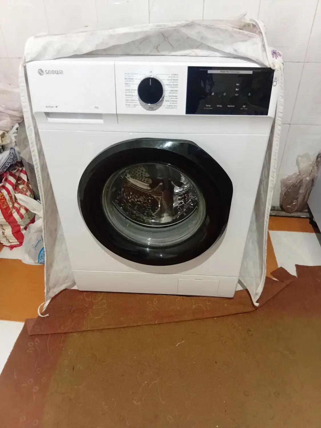لباس شویی  ۸کیلویی اسنوا اتومات|ماشین لباسشویی و خشک‌کن لباس|کلاله, |دیوار