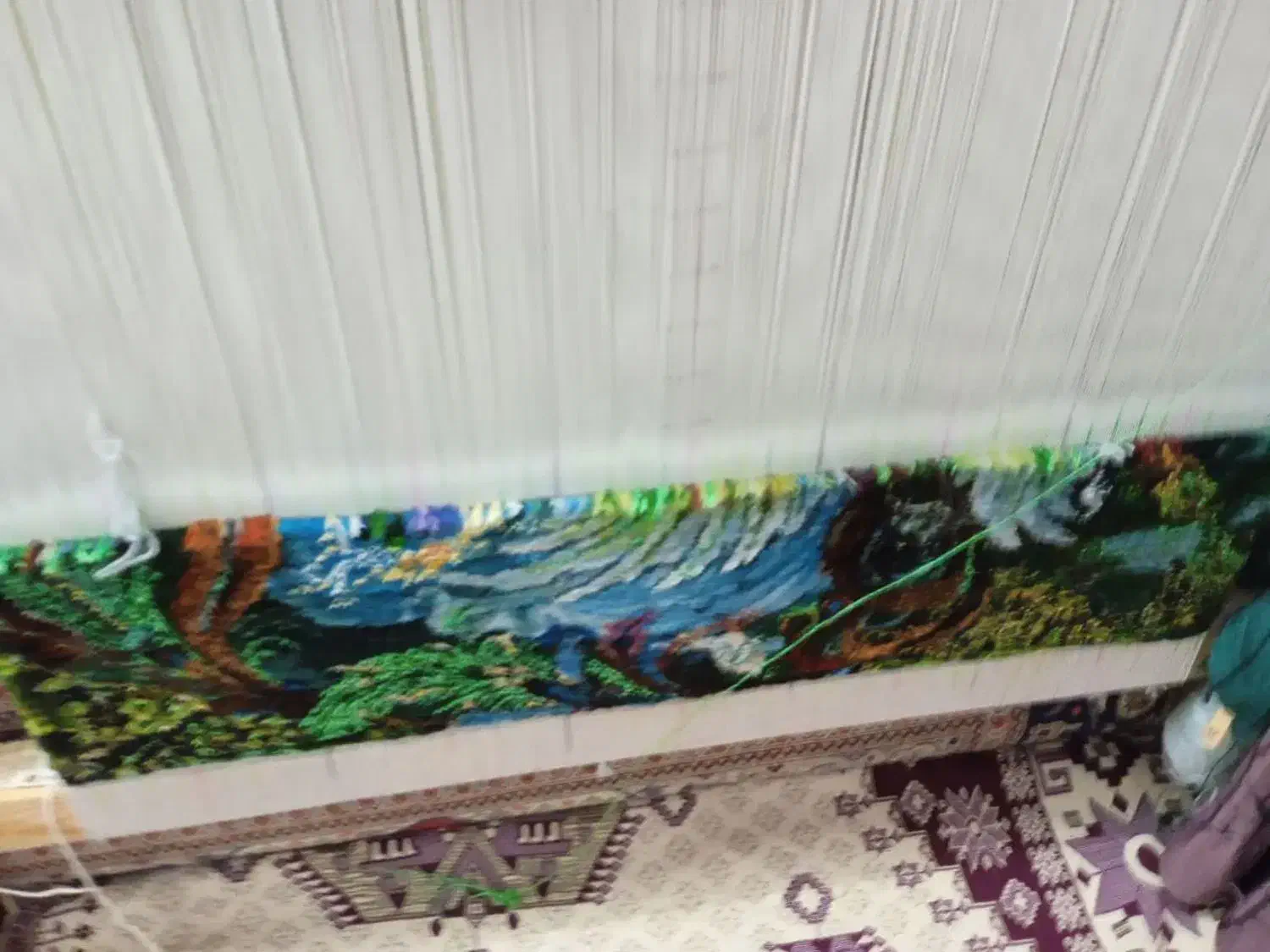 تابلو فرش نیمه کاره|تابلو فرش|سمنان, |دیوار