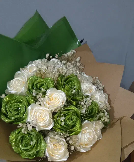 دسته گل روبانی و باکس مختلط|گل مصنوعی|اردبیل, |دیوار