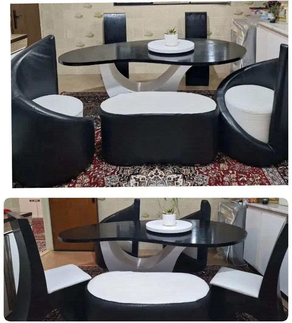 میز ناهار خوری چرم|میز و صندلی غذاخوری|نهاوند, |دیوار