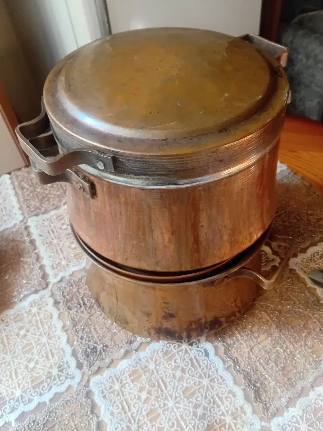 قابلمه مسی هشت نفره|ظروف پخت‌وپز|اسلام‌شهر, شهرک قائمیه|دیوار