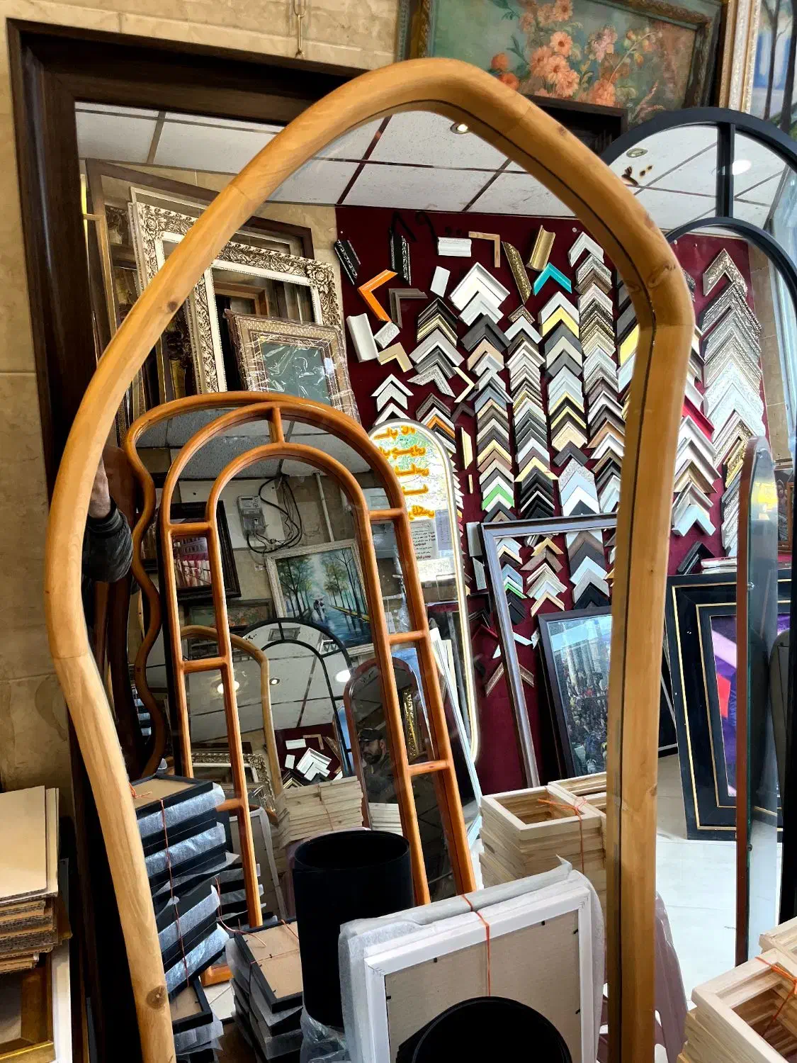 آینه قدی چوبی|آینه|قم, یخچال قاضی|دیوار