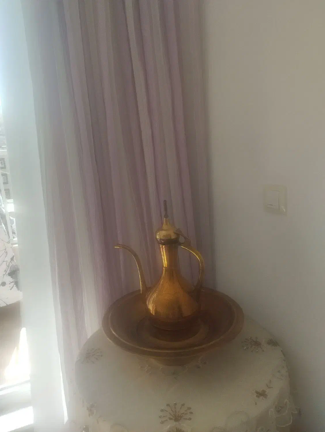 میز خاطره وافتاب لگن برنز|بوفه، ویترین، کنسول|سنندج, |دیوار