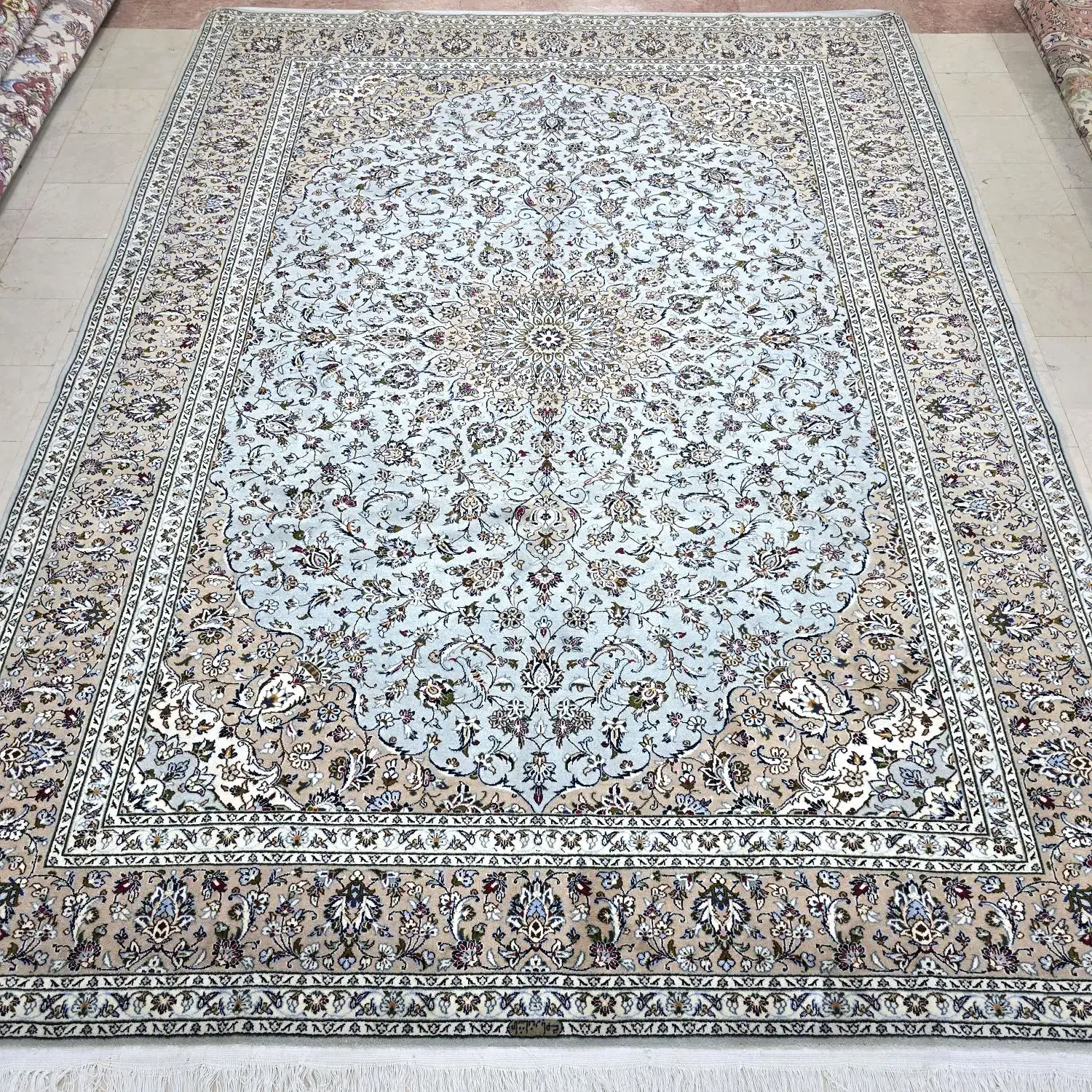 فرش دستباف کاشان/جفت ۱۲ متری/آبی‌درباری|فرش|تهران, ونک|دیوار