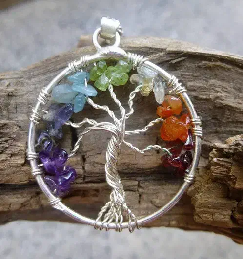 آویز سنگ هفت چاکرا مدل درخت زندگی|بدلیجات|تهران, مجیدیه|دیوار