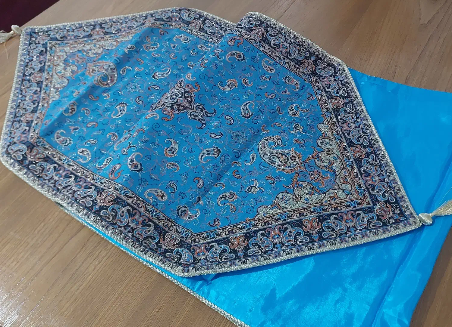 فروش رومیزی ترمه و روبالشی نخی قدیمی|پرده، رانر، رومیزی|خلخال, |دیوار