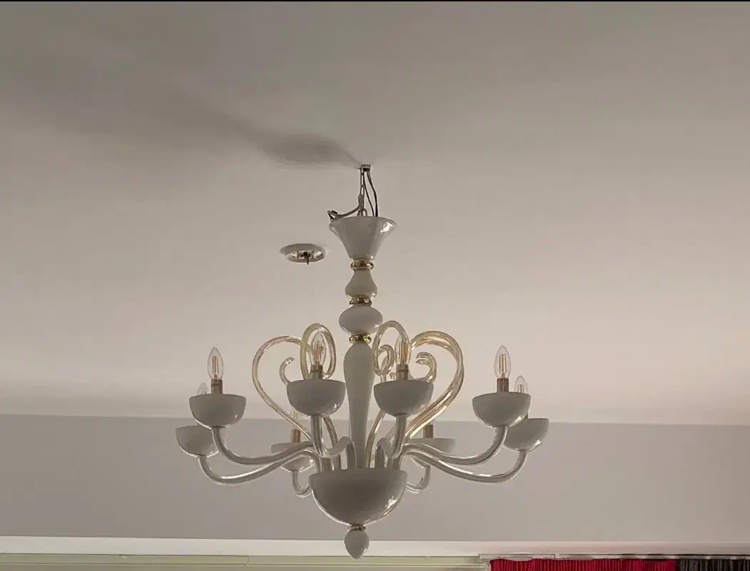 لوستر مدرن ۸ شاخه با اکسسوری اضافه|لوستر و چراغ آویز|باقرشهر, |دیوار