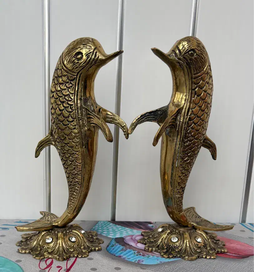 دو عدد دلفین برنز|مجسمه، تندیس، ماکت|اردبیل, |دیوار