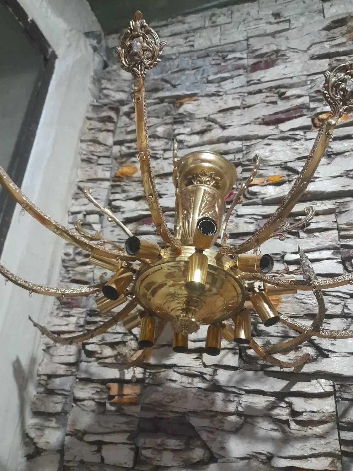 ۲عددلوستراصل برنز سنگین وزن|لوستر و چراغ آویز|ارومیه, |دیوار