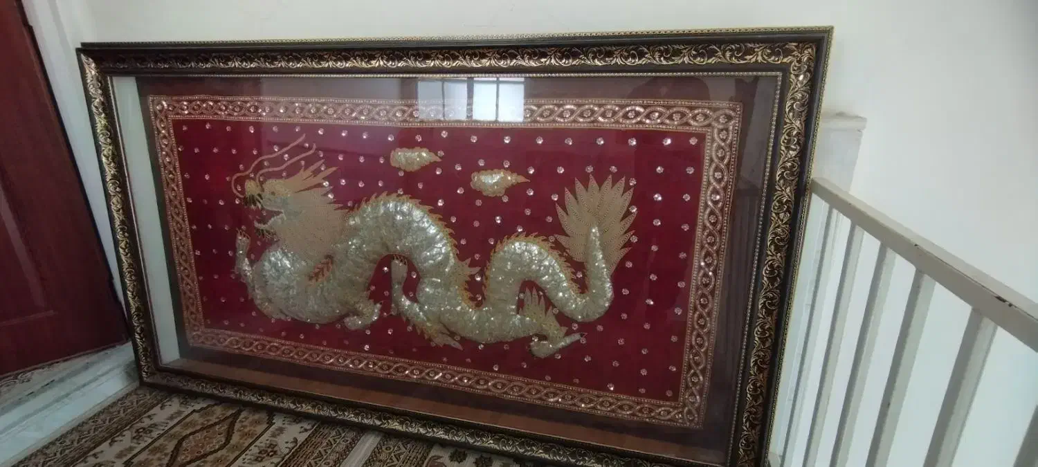 تابلو نقش برجسته کار دست اژدها|صنایع دستی و سایر لوازم تزئینی|قم, بنیاد|دیوار