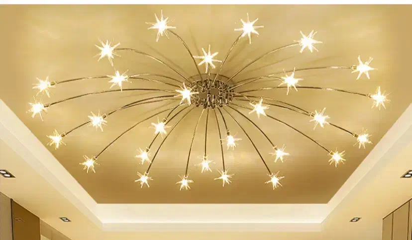 لوستر زیبای ستاره ای|لوستر و چراغ آویز|آمل, |دیوار