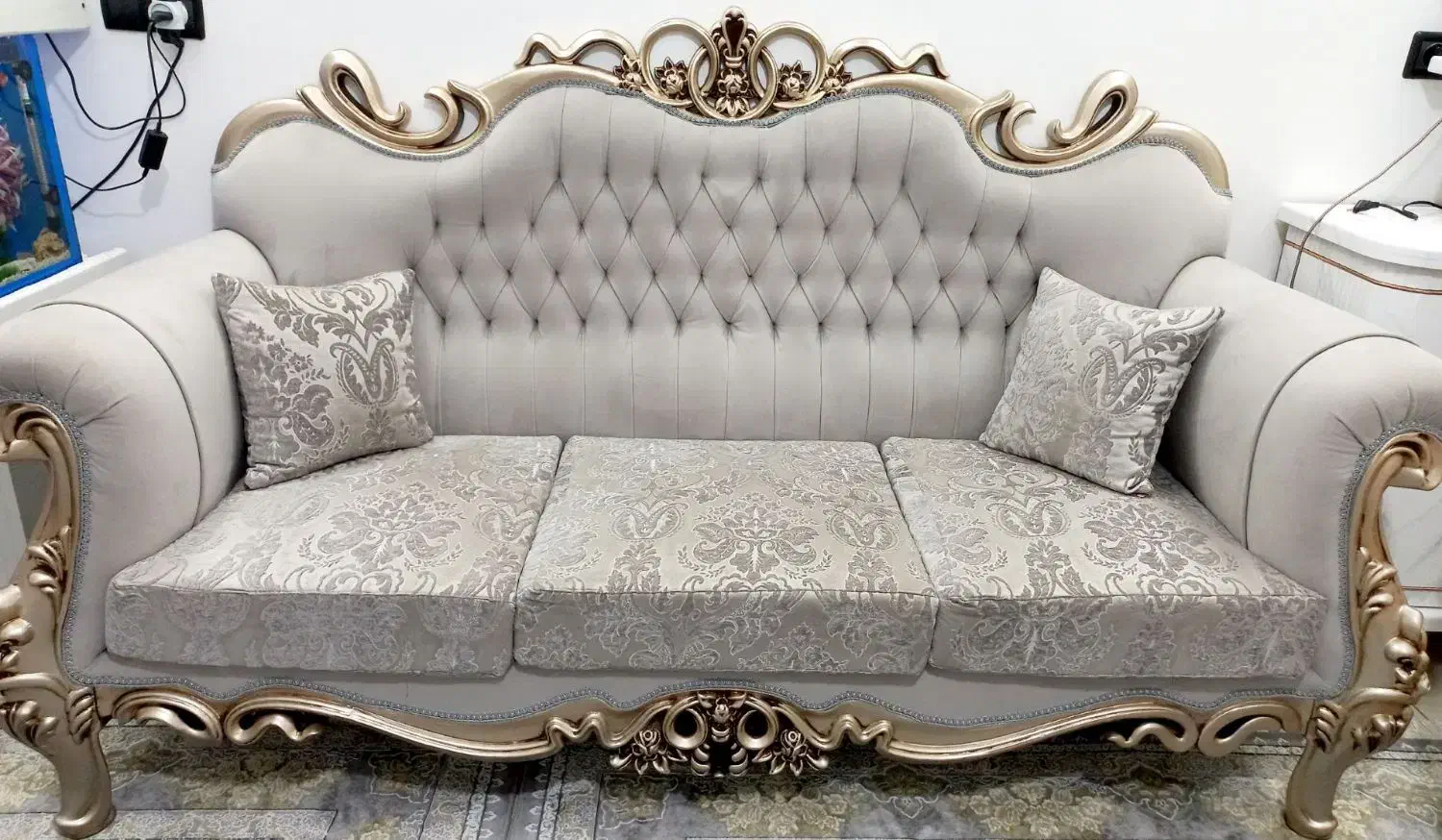 سرویس مبل هفت نفره با میز غذا خوری|مبلمان خانگی و میز عسلی|محمدیه-قزوین, |دیوار