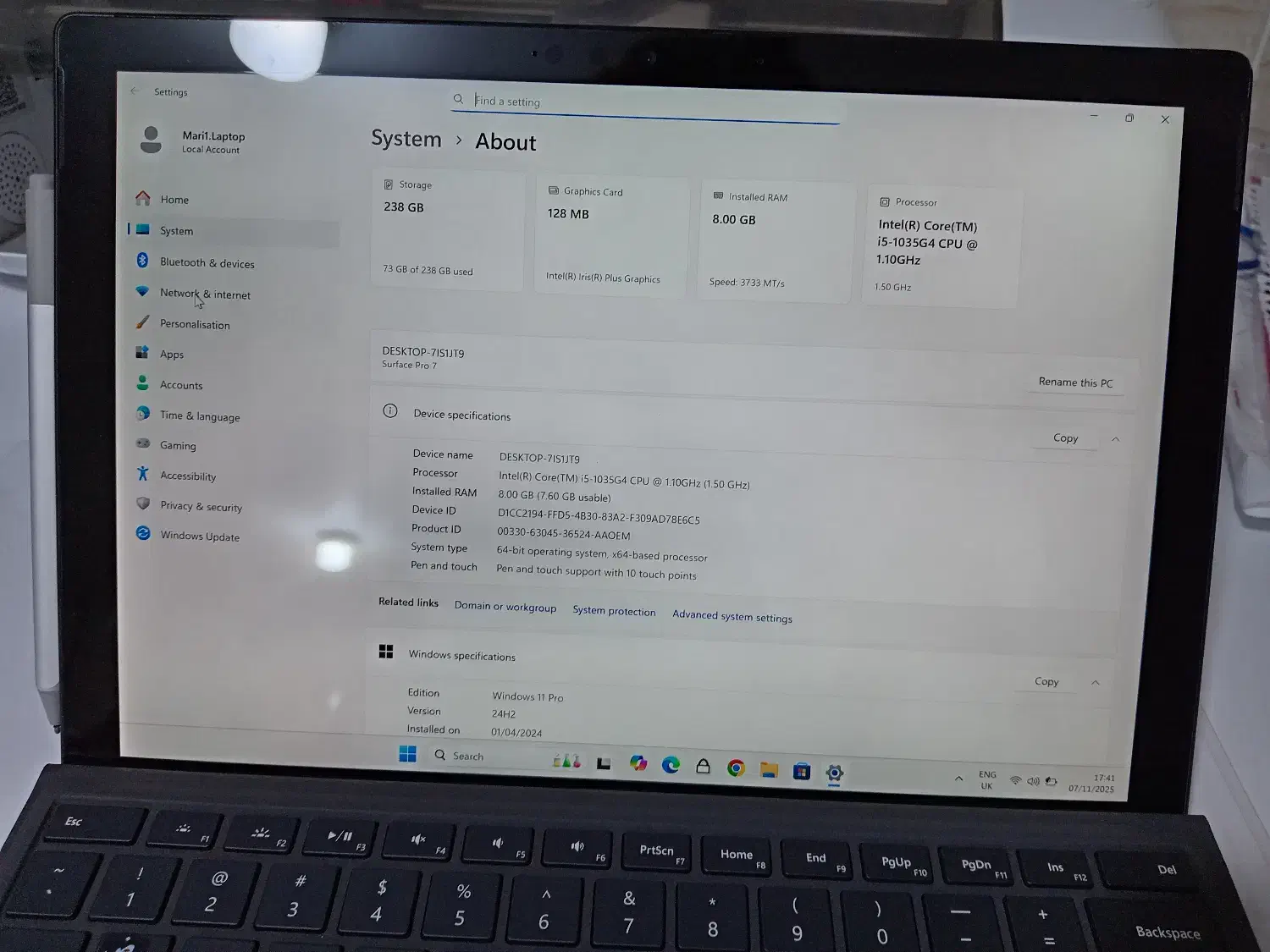 Surface pro 7y|رایانه همراه|مریوان, |دیوار