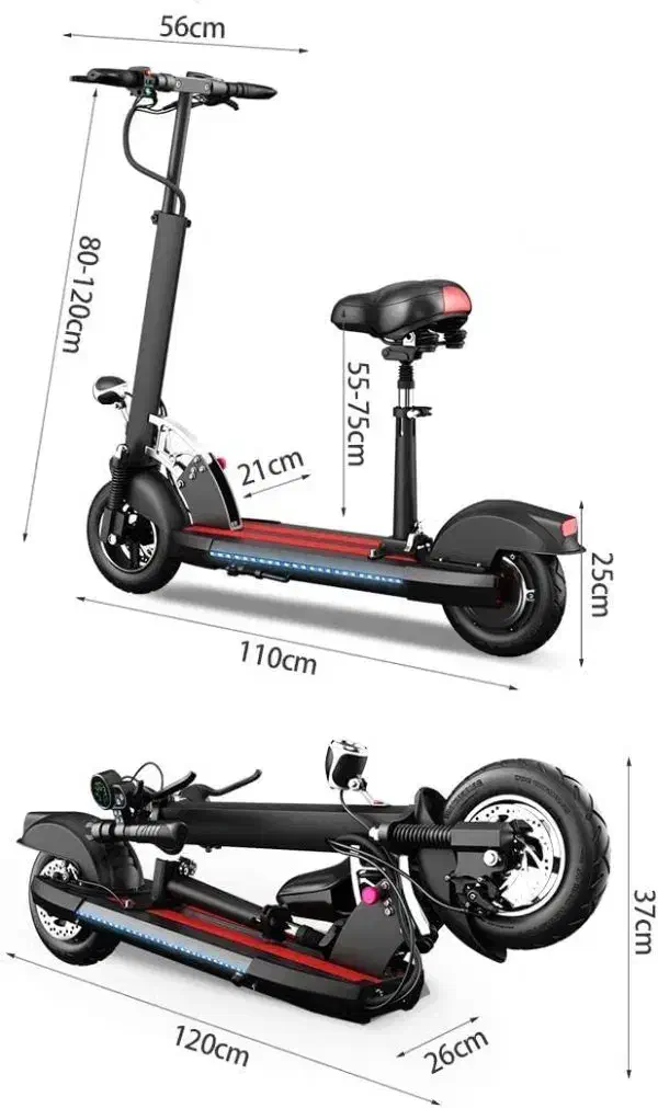 اسکوتر برقی صندلی دار، تاشو، ریموت دار|دوچرخه، اسکیت، اسکوتر|کیش, |دیوار
