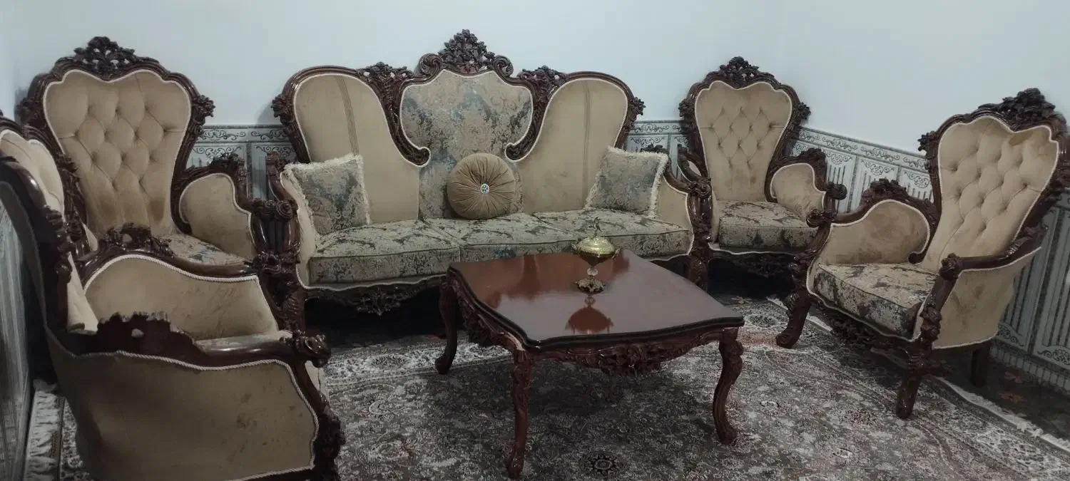 مبل سلطنتی راش|مبلمان خانگی و میز عسلی|پارس‌آباد, |دیوار