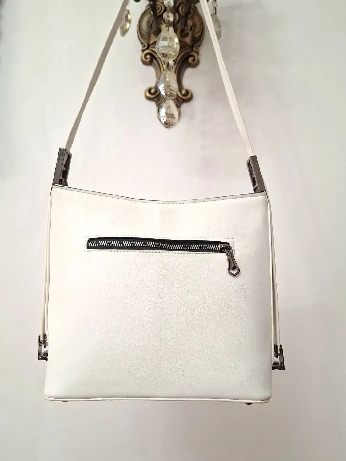 کیف سفید مهمانی|کیف، کفش، کمربند|چالوس, |دیوار