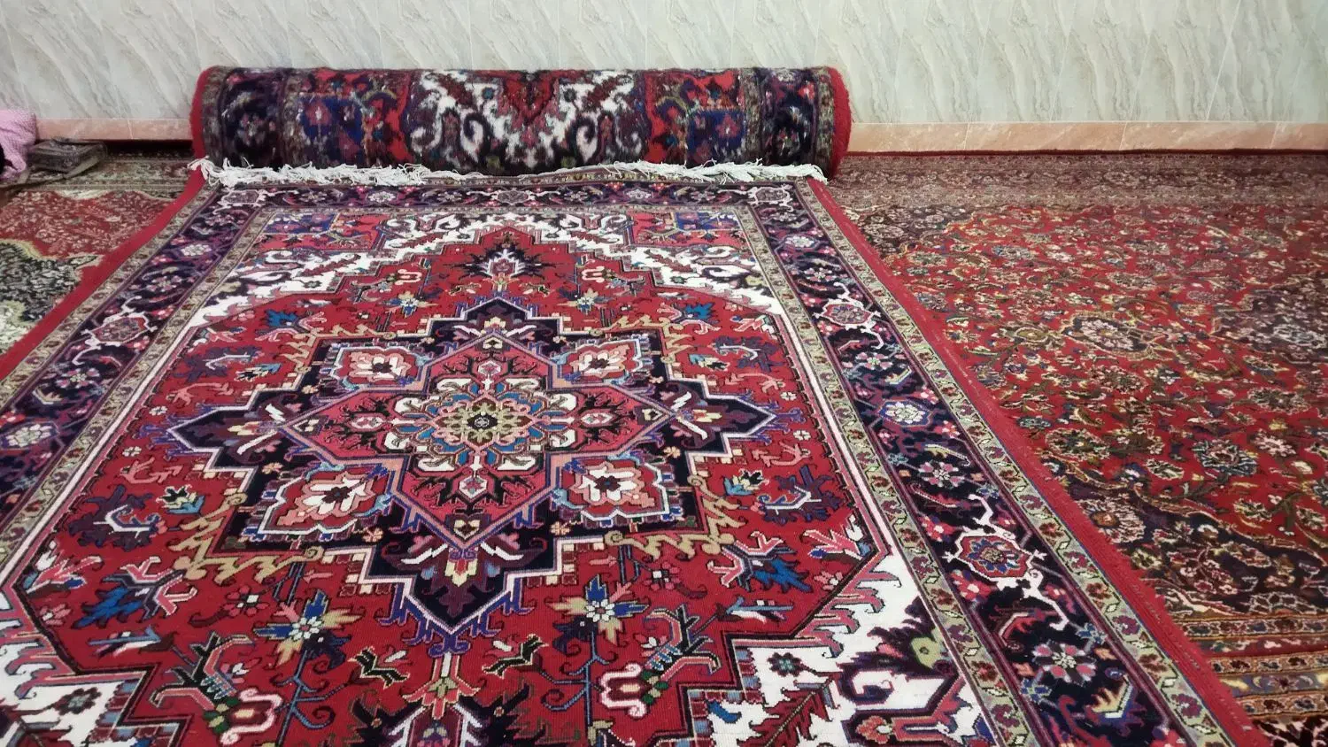 جفت فرش هریس تاجری|فرش|آذرشهر, |دیوار