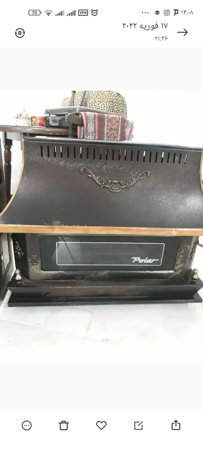 بخاری مدل شومینه پلار|بخاری، هیتر، شومینه|شاهین‌شهر, فردوسی|دیوار