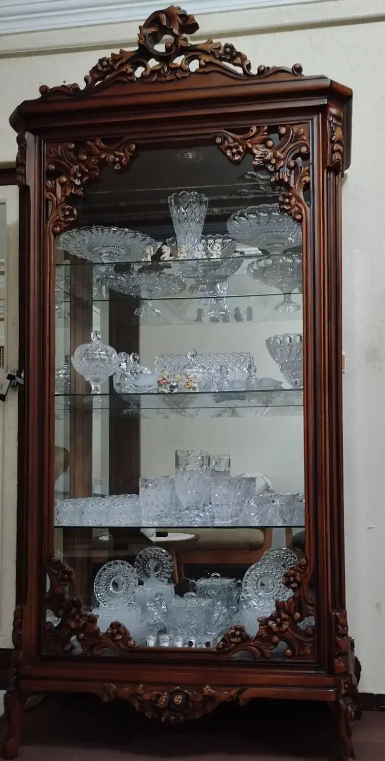 بوفه ، کار چوب ، منبت کاری شده|بوفه، ویترین، کنسول|گرگان, |دیوار