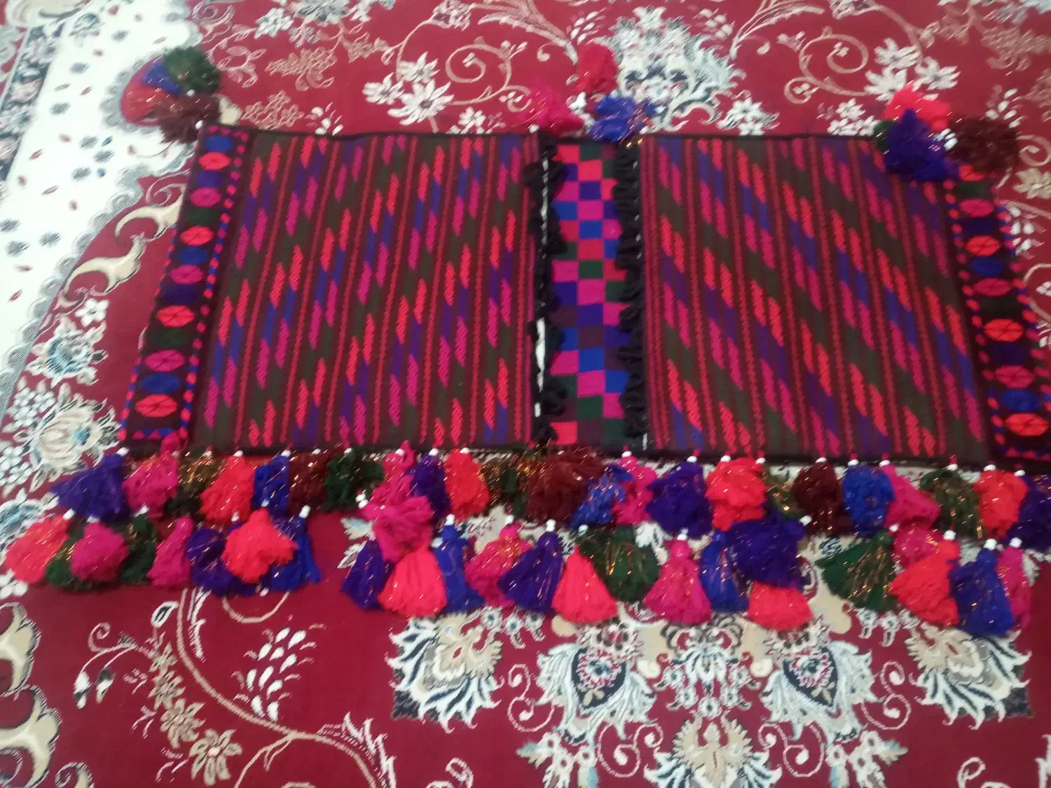 خورجین موتور|گلیم، جاجیم، گبه|برازجان, |دیوار