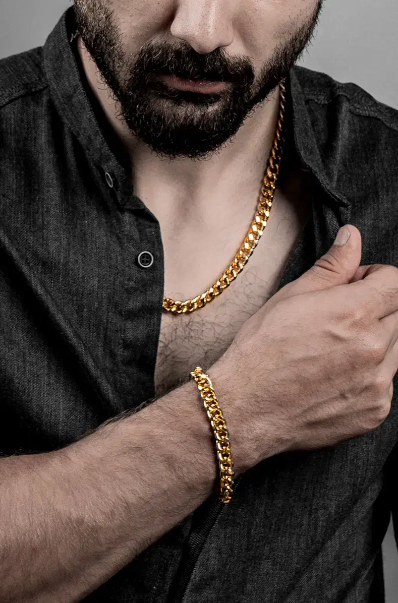 نیم ست دستبند و گردنبند Cartier مردانه مدل کارتیر|بدلیجات|مشهد, چهنو|دیوار