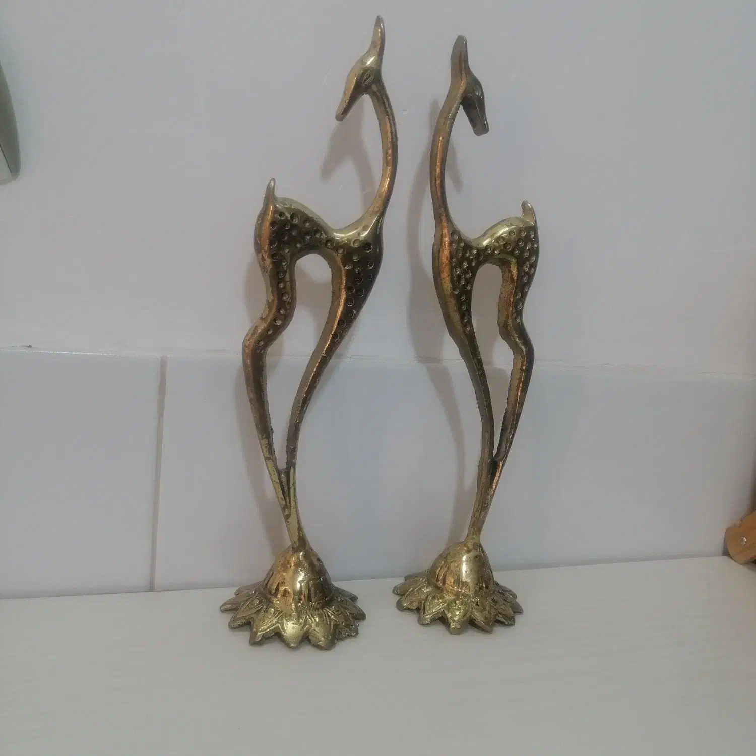 آهو برنز|مجسمه، تندیس، ماکت|قم, باغ شریفی|دیوار