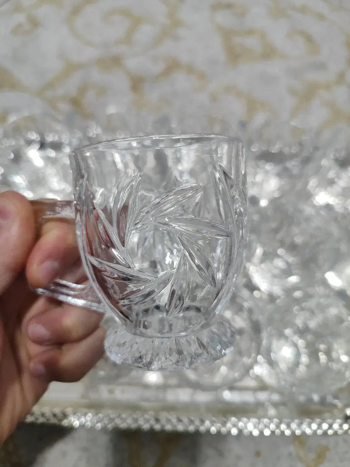 استکان فرانسوی طرح خورشیدی|ظروف سرو و پذیرایی|قروه, |دیوار