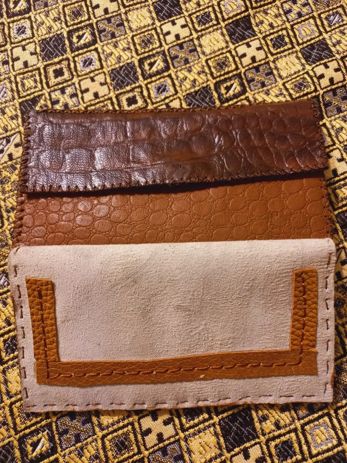 دو مدل کیف پول چرم طبیعی دست دوز نو|کیف، کفش، کمربند|ساری, |دیوار