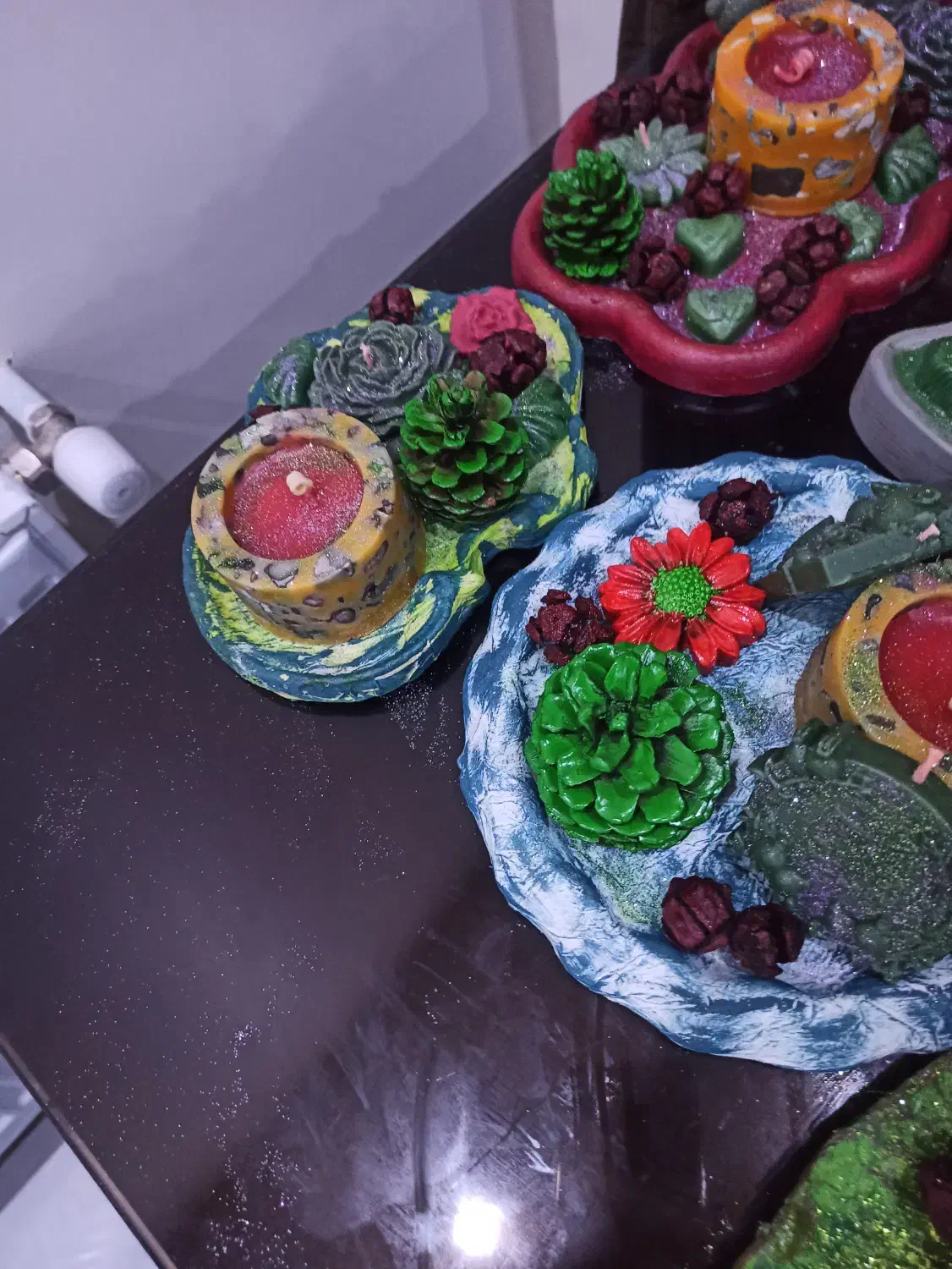 شمع و ظروف دکوری|صنایع دستی و سایر لوازم تزئینی|گرمدره, |دیوار