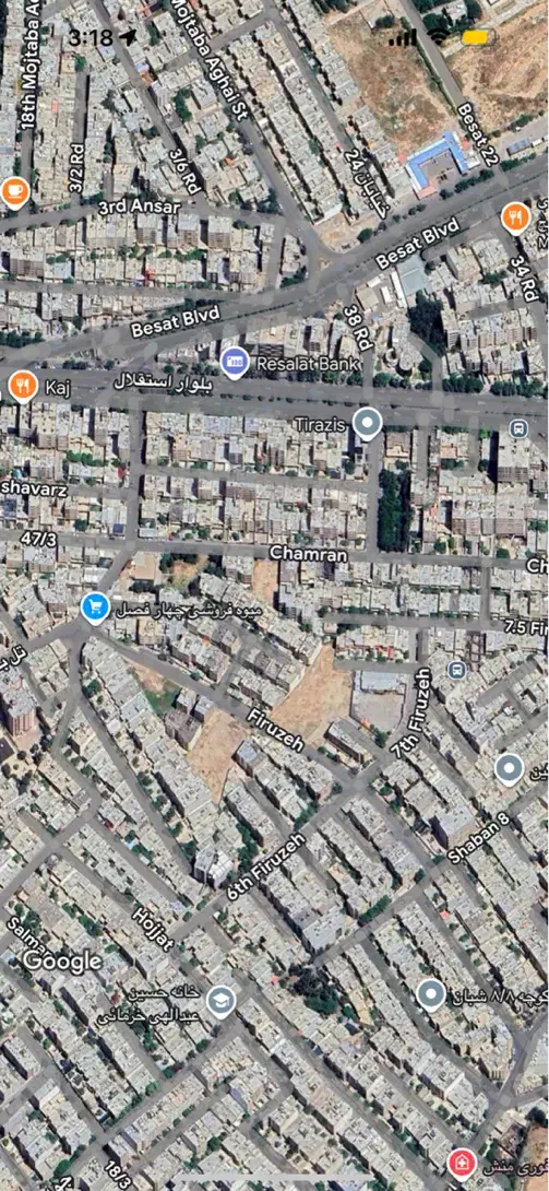‌زمین ۱۶۰۰ متری شبان|فروش زمین و ملک کلنگی|شیراز, زرهی|دیوار