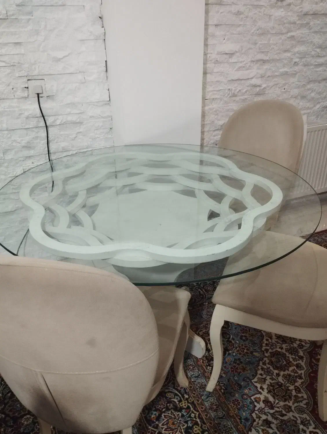 میزناهارخوری شیشه ای|میز و صندلی غذاخوری|محمودآباد, |دیوار