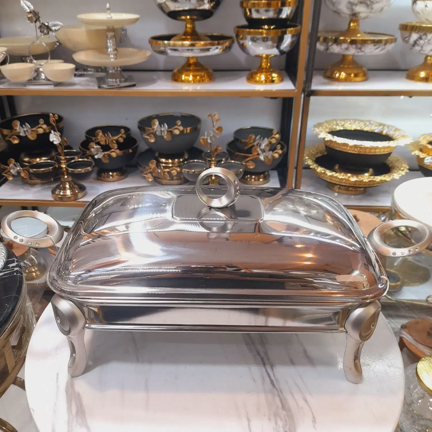 سوفله استیل حلقه نگین|ظروف سرو و پذیرایی|مشهد, دانش|دیوار