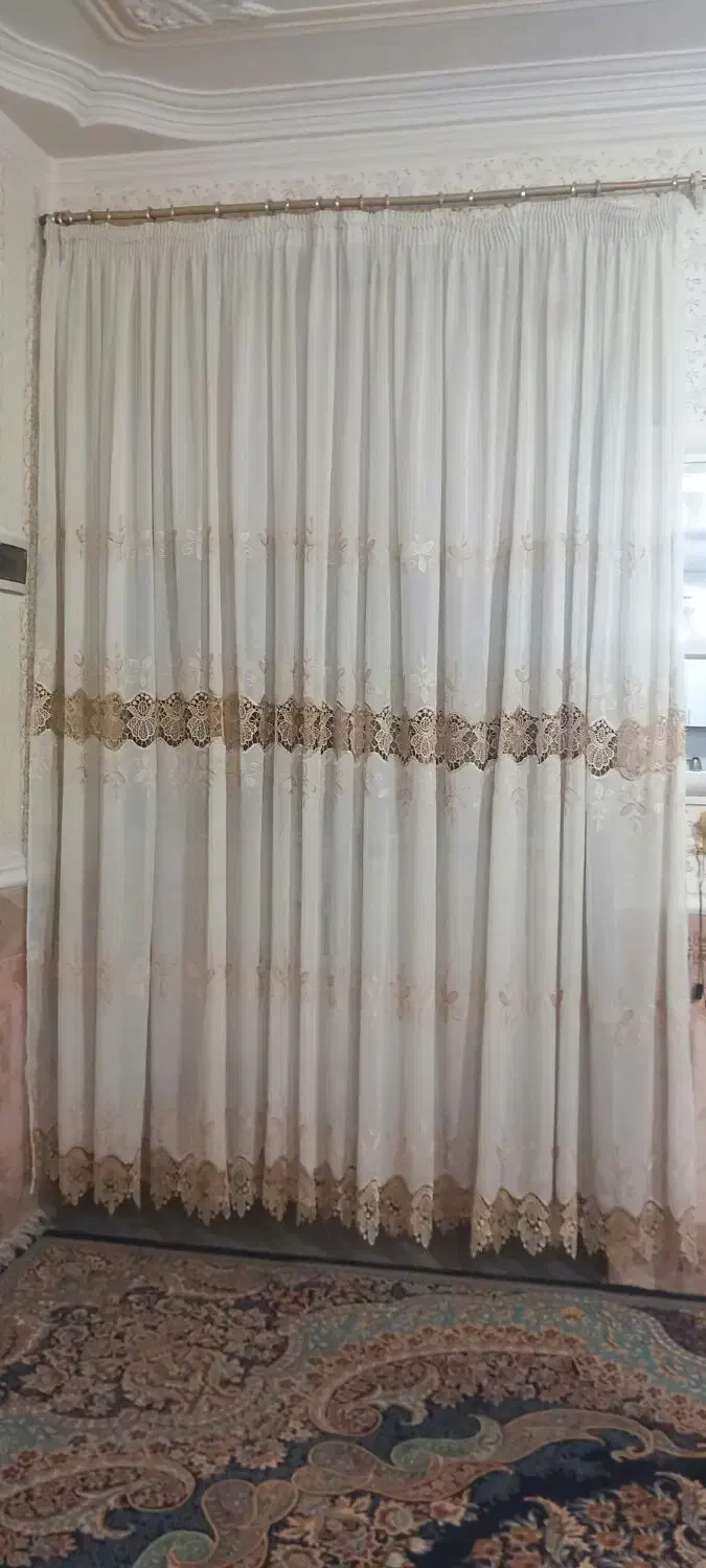 دو عدد پرده گیپور|پرده، رانر، رومیزی|زابل, |دیوار