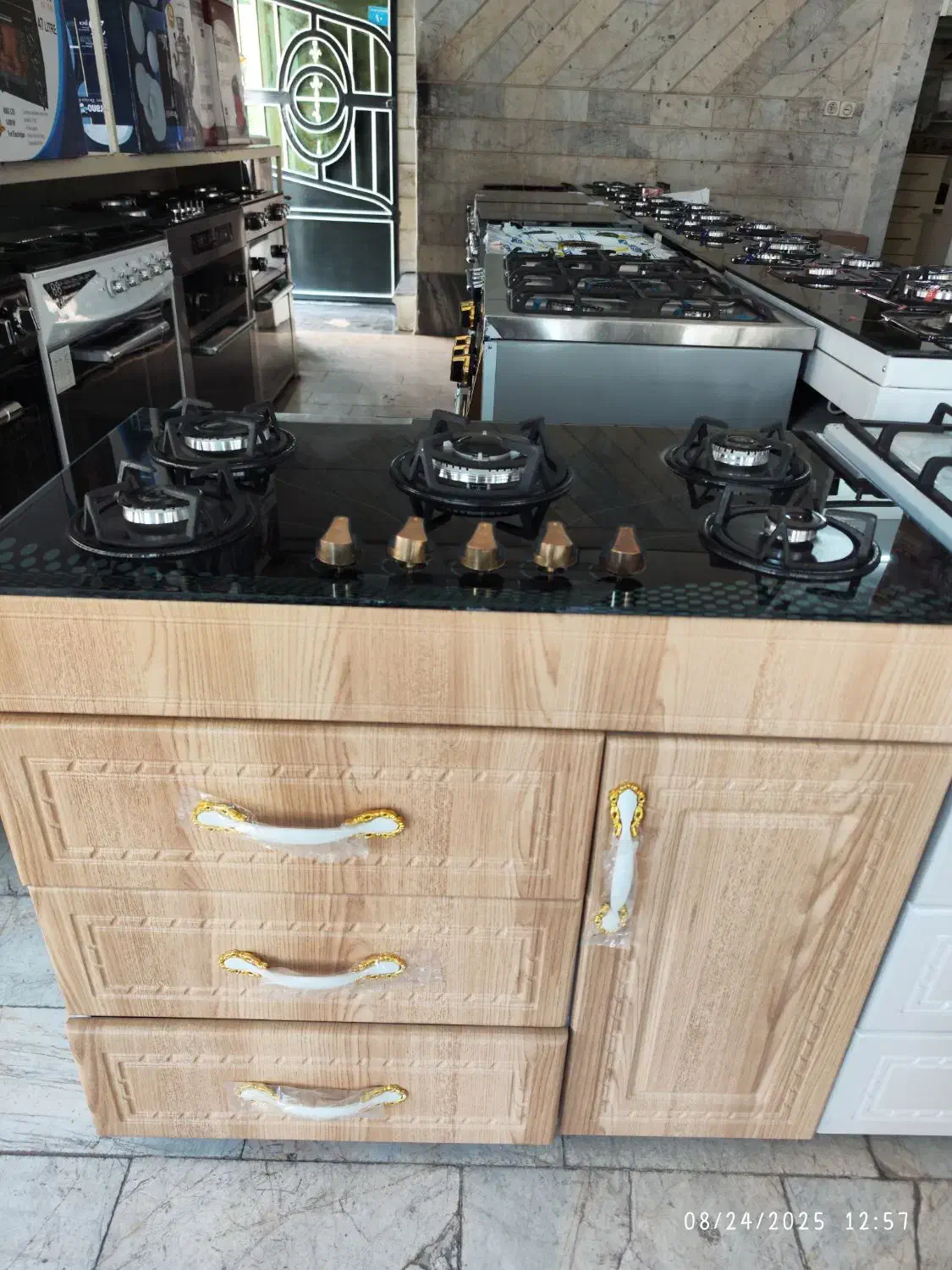 اجاق گاز طرح کابینتی MDF پنج شعله|اجاق گاز و لوازم برقی پخت‌وپز|تهران, امین حضور|دیوار