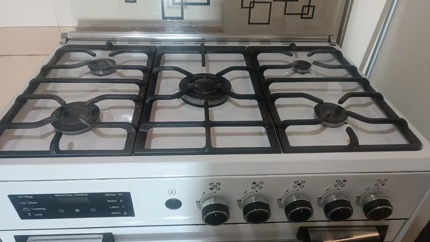 گاز 5شعله مهیار طرح فر ساعت دار|اجاق گاز و لوازم برقی پختوپز|پرند, فاز ۶|دیوار