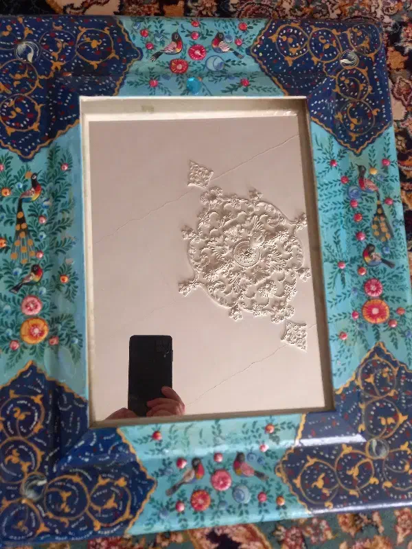 آینه باطرح مینا کاری|آینه|شهرکرد, |دیوار