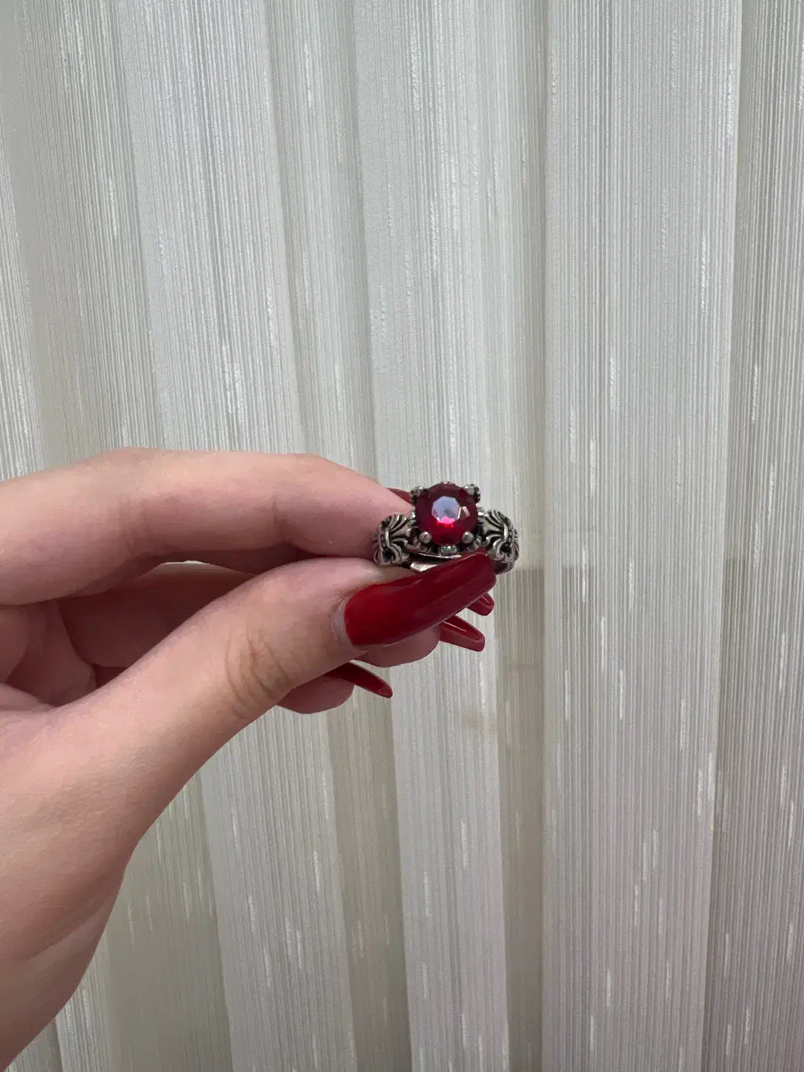 حلقه نقره ۹۲۵ با سنگهای رنگی|جواهرات|رشت, گلسار|دیوار