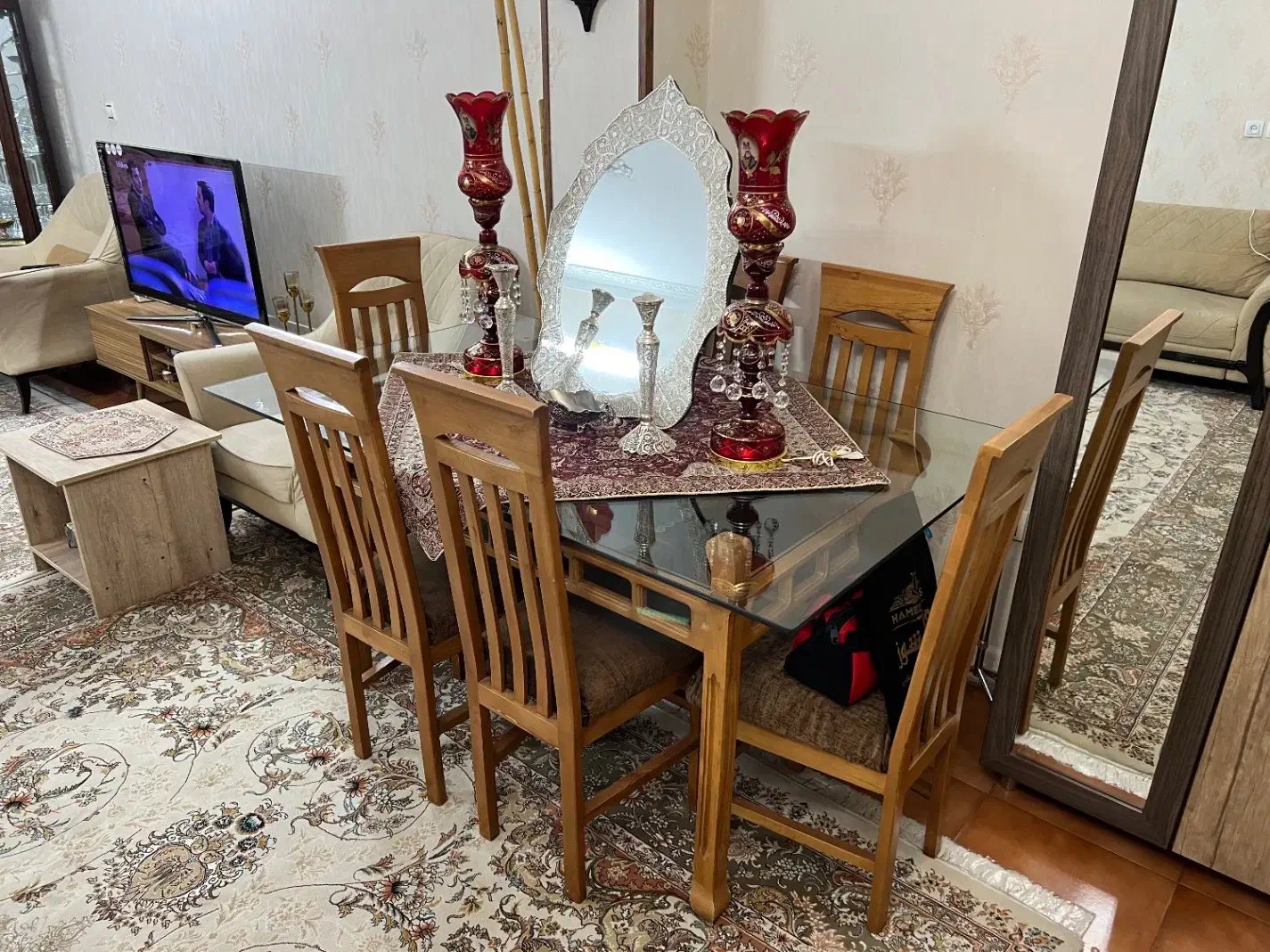 میز ناهارخوری ۶ نفره سالم سالم|میز و صندلی غذاخوری|شیراز, ارم|دیوار