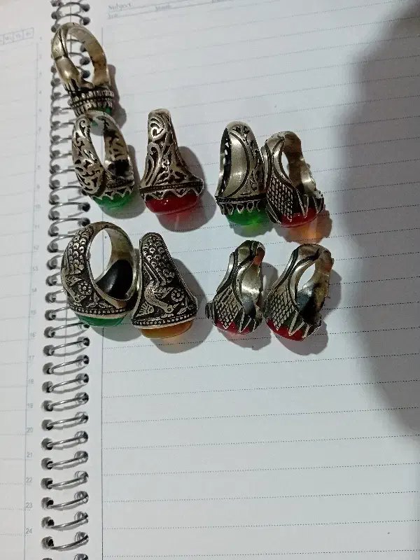 فروش ۹عددانگشتر نقره|کلکسیون اشیاء عتیقه|نکا, |دیوار