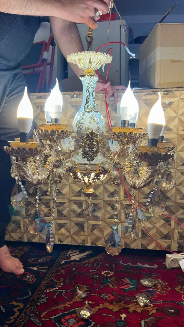 انواع لوستر|لوستر و چراغ آویز|تبریز, |دیوار