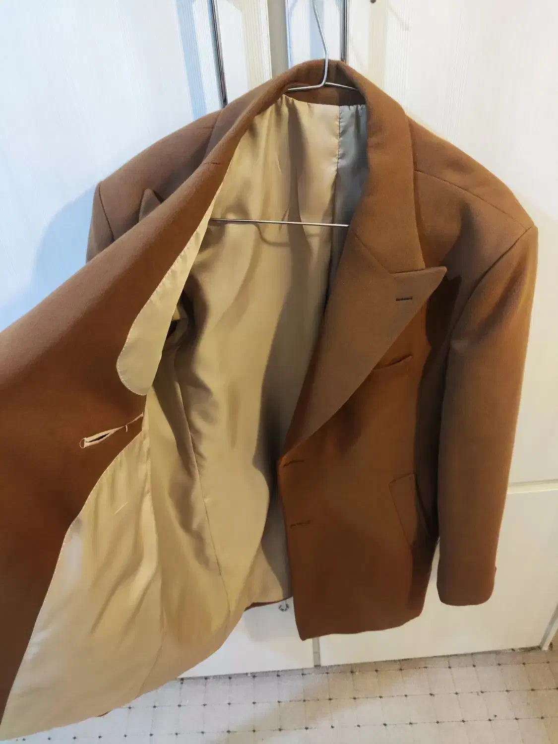 پالتو مردانه سایز ۵۶ قهوهای شیک و بسیار تمیز|لباس|دهدشت, |دیوار