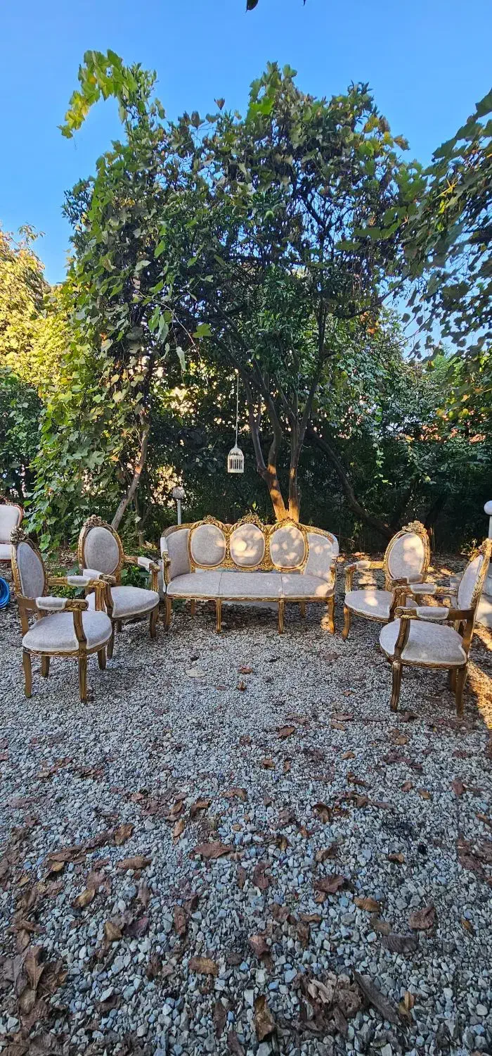 مبل ایتالیایی طلایی بخاطر تغییر شغل ۲۴۵۰۰|مبلمان خانگی و میز عسلی|تنکابن, |دیوار