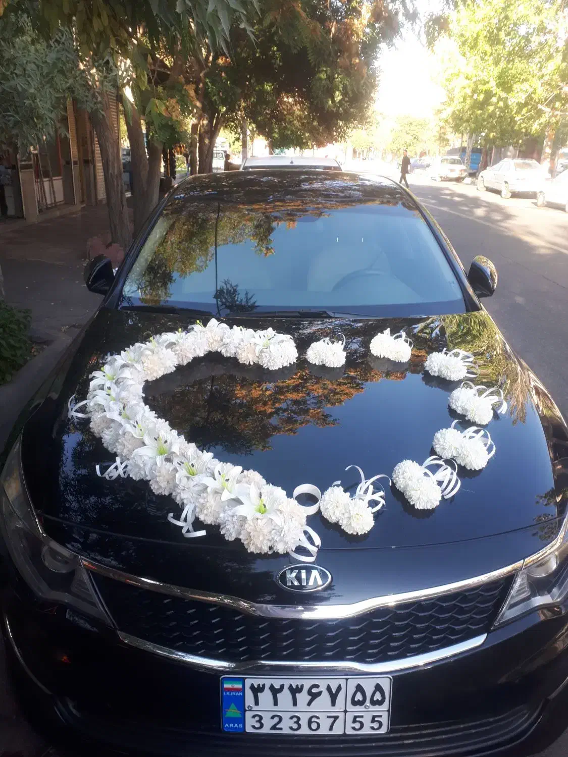 تزئین ماشین عروس اجاره ای گل مصنوعی|گل مصنوعی|تبریز, |دیوار