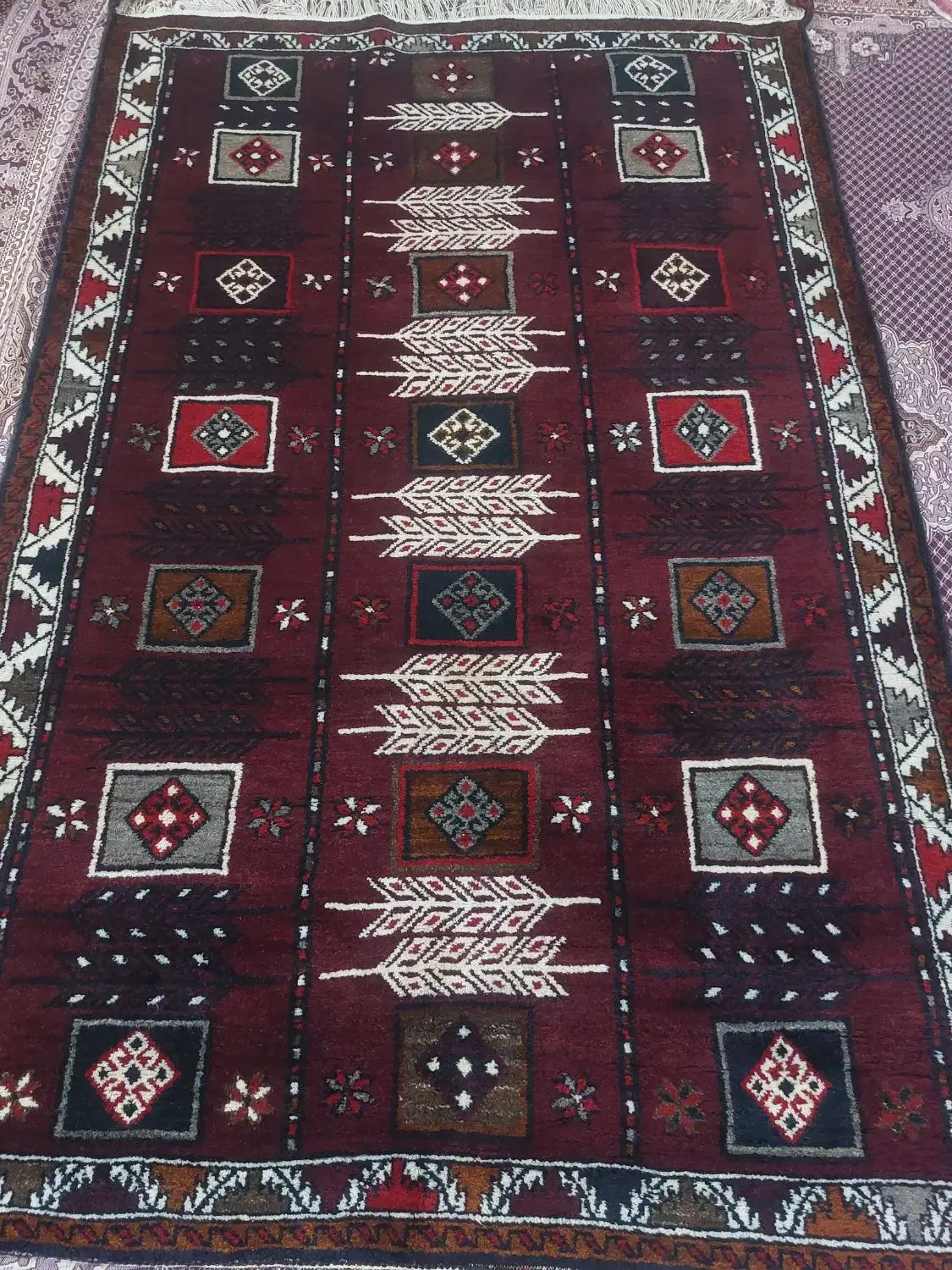 قالی دستبافت|فرش|خرم‌آباد, |دیوار