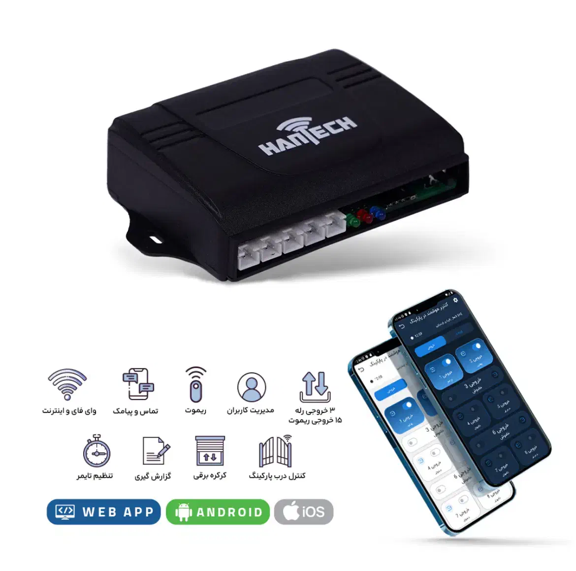 کنترل درب پارکینگ با گوشی|مودم و تجهیزات شبکه|تهران, جمهوری|دیوار