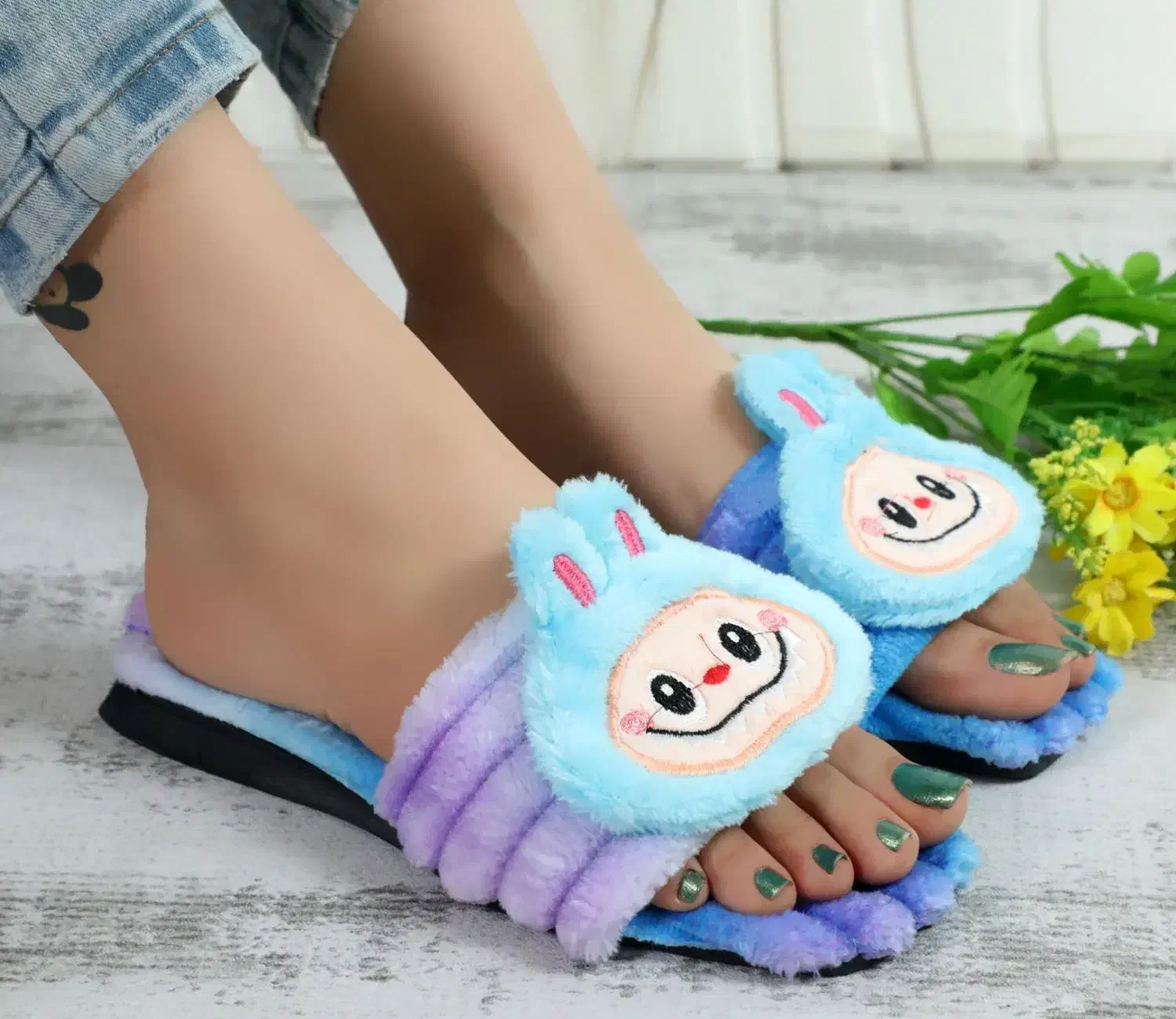 دمپایی لبوبو عروسکی خز دار زنانه|کیف، کفش، کمربند|قم, ارم|دیوار