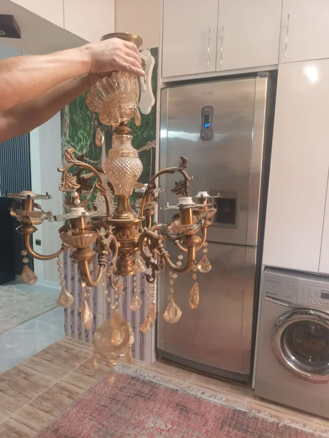 لوستروچراغ|لوستر و چراغ آویز|مشهد, شهید قربانی|دیوار